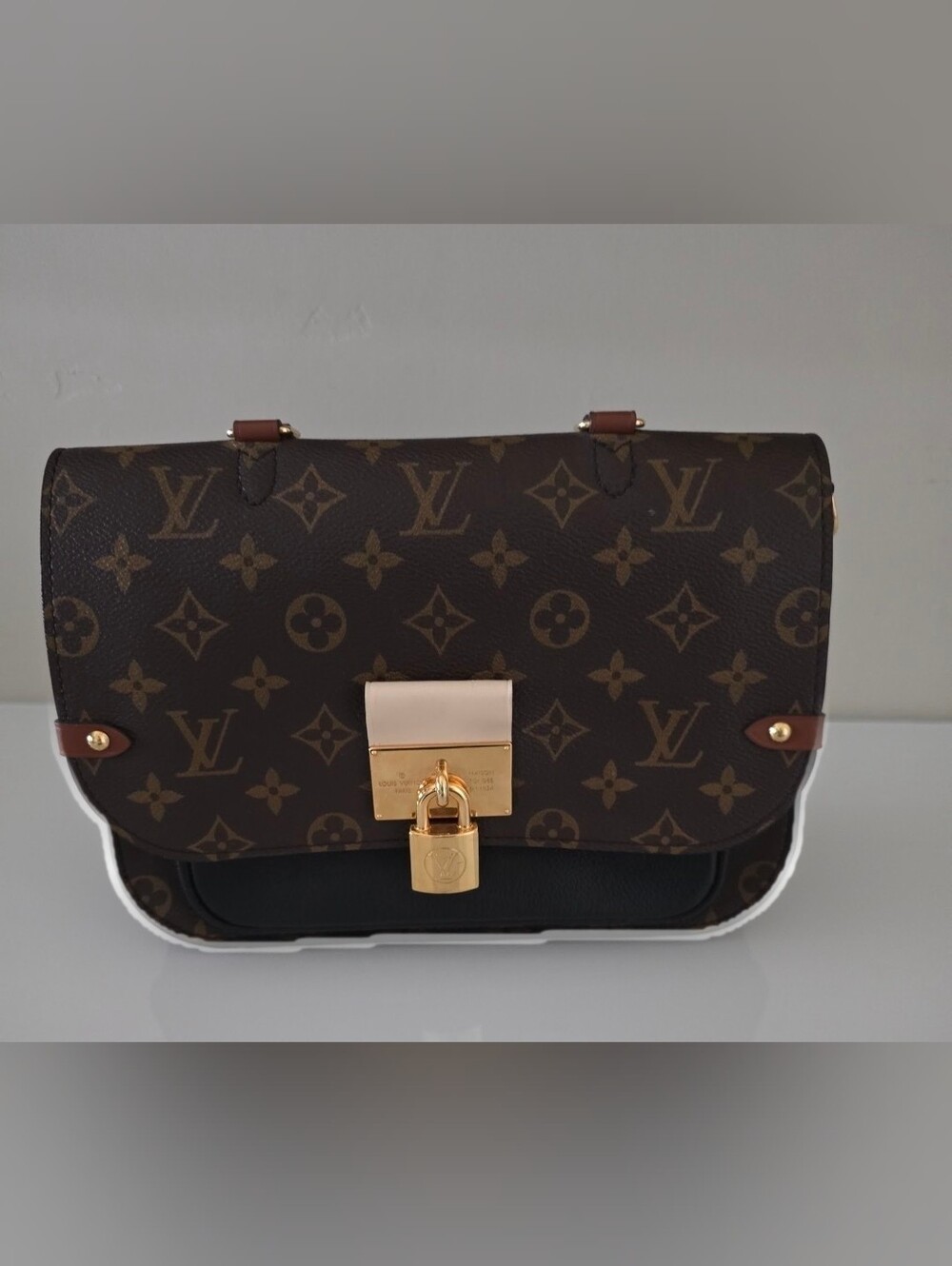 Louis Vuitton Brown Monogram Padlock Crossbody with Gold Hardware